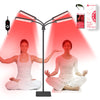 Red Light Therapy Lamp,Standing 4-Head,Black