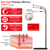 Red Light Therapy Lamp,Standing 3-Head,Black